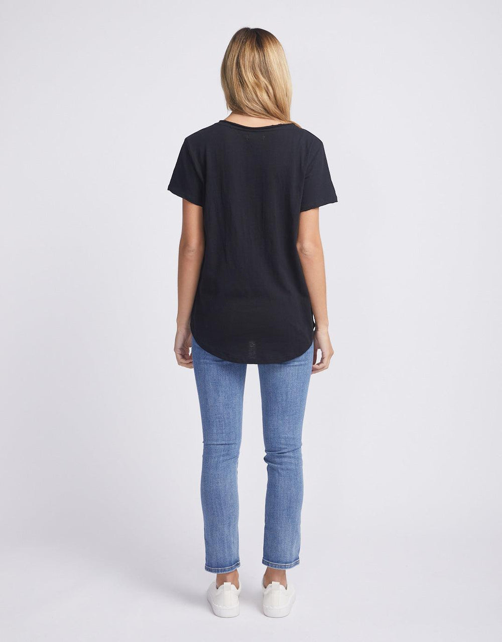 White & Co. - Original V Neck T-Shirt - Black - White & Co Living Tops