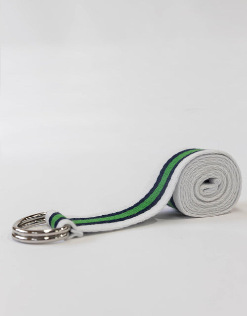 White & Co. - Portsea D-Ring Belt - Green/Navy/White - White & Co Living Accessories