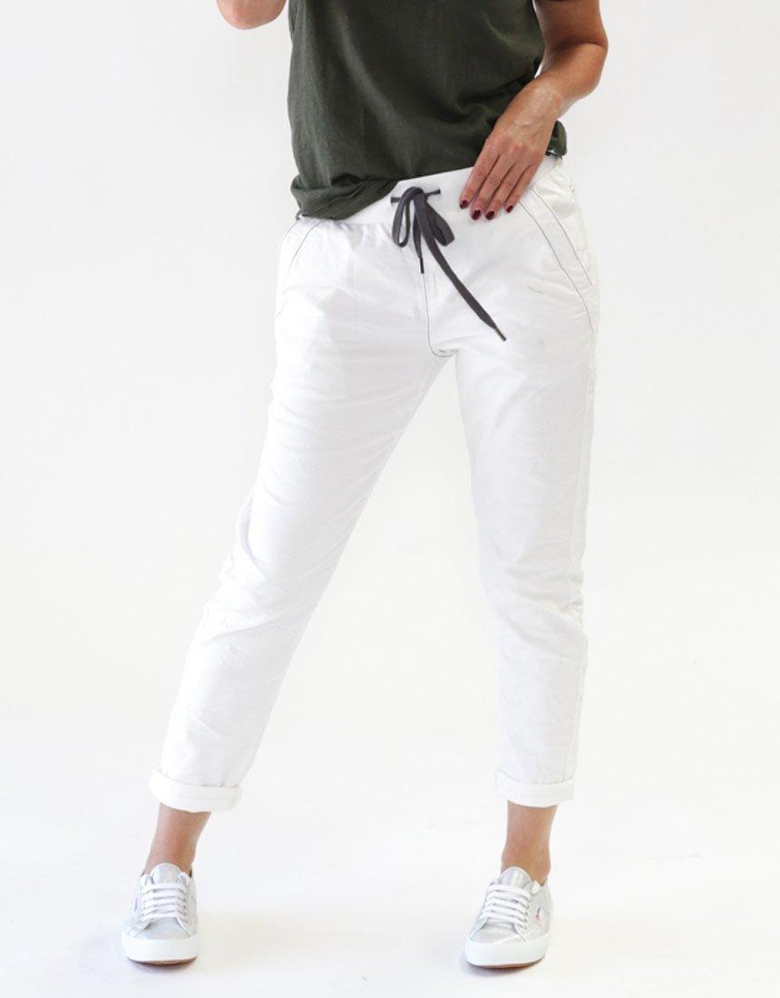 paulaglazebrook. Women's Clothing Leoni Soho Denim Jogger White