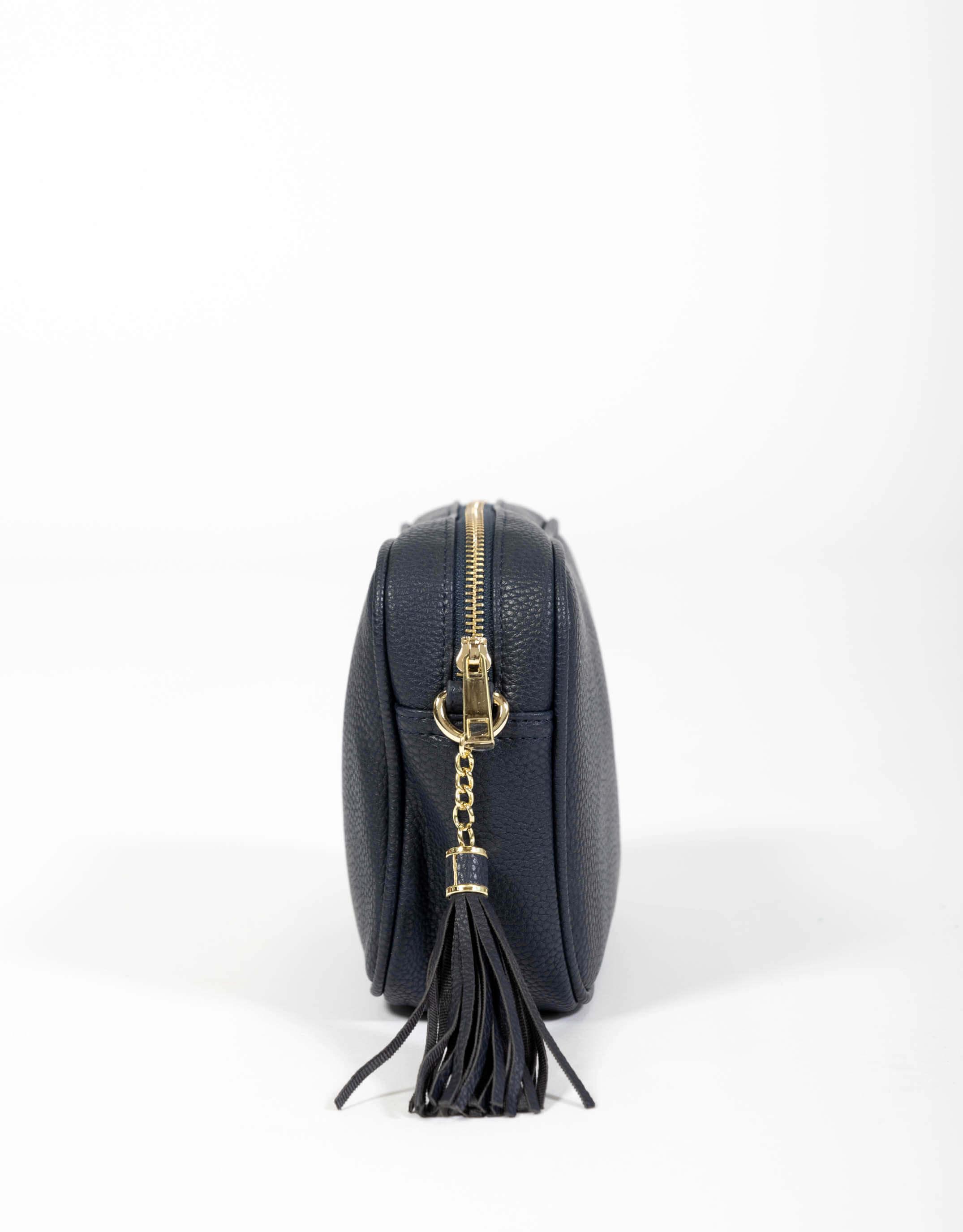 paulaglazebrook. - Zoe Crossbody Bag - Navy/Navy & Pink Stripe - paulaglazebrook Accessories