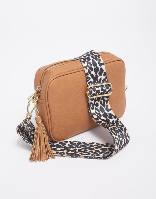 White & Co. - Zoe Crossbody Bag - Tan/Leopard Print - White & Co Living Accessories